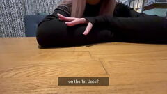 Play Petite Amateur Gives Intense POV Blowjob and Licks Cum on First Date