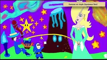 Play Rosalina is trashing a blue witch and a shy guy with her pee