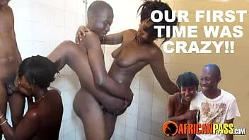 Play African amateur teen sex in public restroom