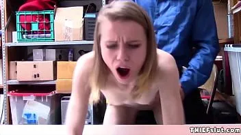 Play Cute and petite shoplifter punished extra hard by a horny mall cop
